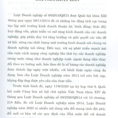 So Sánh Luật Doanh Nghiệp Năm 2020 Với Luật Doanh Nghiệp Năm 2014 