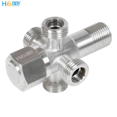 Van chia nước ra 4 nhánh inox 304 ren ngoài 21 Hobby home decor DNV5