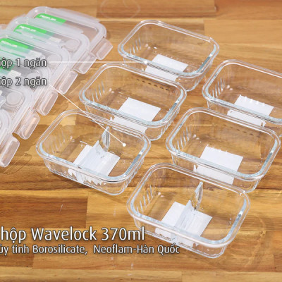 Bộ hộp thuỷ tinh 12 món bảo quản, đựng thực phẩm Neoflam Hàn Quốc - Wavelock, Dùng bảo quản, nướng, hâm nóng thực phẩm