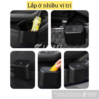 Thùng rác mini, Thùng đựng rác ô tô, Thùng đựng rác mini trên ô tô gắn cửa xe, sau ghế xe hơi tiện dụng