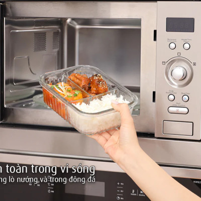 Bộ hộp thuỷ tinh 12 món bảo quản, đựng thực phẩm Neoflam Hàn Quốc - Wavelock, Dùng bảo quản, nướng, hâm nóng thực phẩm