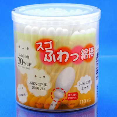 Combo hộp 110 chiếc tăm bông Sanyo kháng khuẩn an toàn cho bé + dụng cụ cọ rửa bình sữa - nội địa Nhật Bản