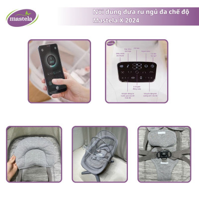 [NEW] Nôi đung đưa ru ngủ đa chế độ Mastela X 2024 - điều khiển cảm ứng 1 chạm - 8303/8305