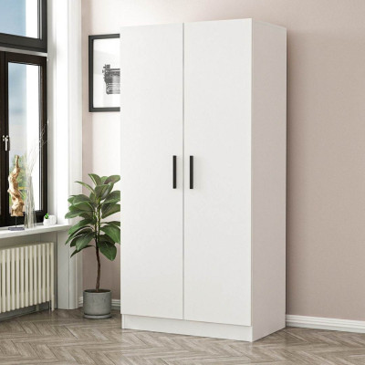 Tủ quần áo 2 cánh bằng gỗ tiện dụng SMLIFE Camacy