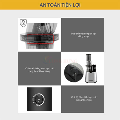 Máy ép chậm Bluestone SJB-6557 - Hàng chính hãng