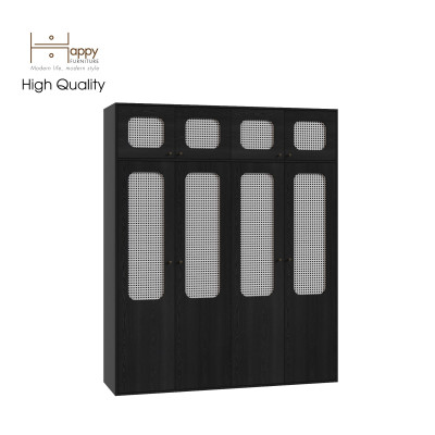 [Happy Home Furniture] MEYDAN, Tủ quần áo 1m8x2m2 cánh mây,180cm x 58cm x 220cm ( DxRxC), TCM_053