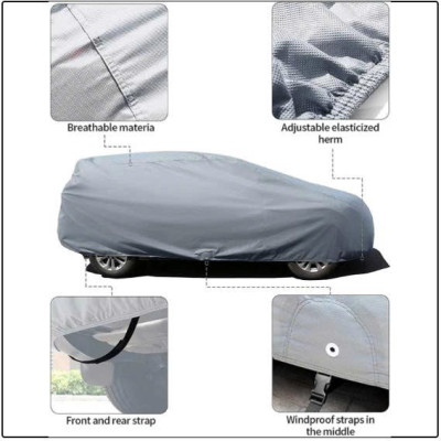 Bạt phủ ô tô chất liệu vải không dệt 3 lớp cao cấp thương hiệu MACSIM cho xe ô tô Vinfast Vf7- màu ghi