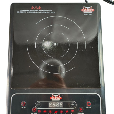 Bếp từ đơn Ladomax công suất 2000W, bếp điện từ mặt kiếng chịu lực HA-667 (Tặng Kèm Nồi Lẩu) - Hàng Chính Hãng