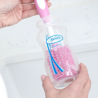 [ AC229 ] Cọ rửa bình sữa cổ thường và cổ rộng, chất liệu silicone - Dr.Brown