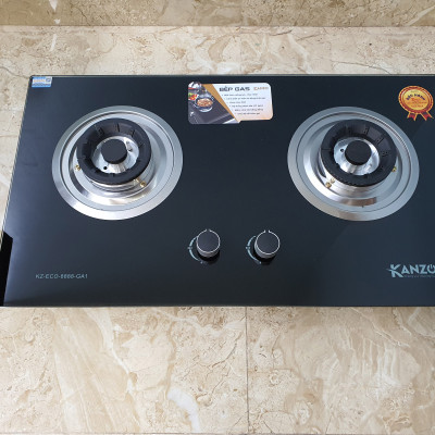 Bếp Gas Âm 2 Mâm Kanzo KZ-ECO-8888-GA1 - Japan Technology - Sơn tĩnh điện siêu bền - Hàng Chính Hãng