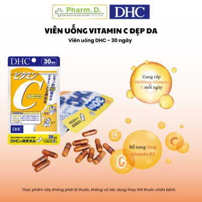 [CHÍNH HÃNG] DHC Vitamin C 1000mg – Viên Uống Bổ Sung C, Tăng Đề Kháng, Đẹp Da, Mờ Thâm Mụn (Gói 30 Ngày)