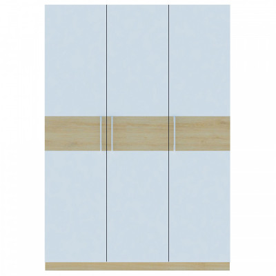 Tủ quần áo gỗ MDF Tundo 3 cánh 2 ngăn kéo kết hợp vàng trắng 140 x 55  x 200cm