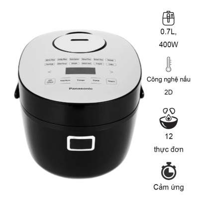 Nồi cơm điện tử đa năng nhỏ gọn Panasonic SR-DB071KRA 0.7 lít - Hàng chính hãng - Bảo hành 12 tháng