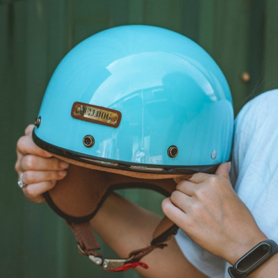 Mũ Bảo hiểm nửa đầu Bulldog Pug đủ màu - Blue