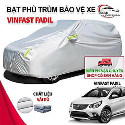 Bạt che phủ bảo vệ xe oto Vinfast Fadil, bạt vải dù Oxford thông minh trùm phủ kín xe ô tô 5 chỗ chống nắng, nóng, mưa