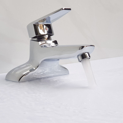 Vòi Lavabo nóng lạnh 2 chân Đồng mạ Chrome Eurolife EL-SUN 03 (Trắng bạc)