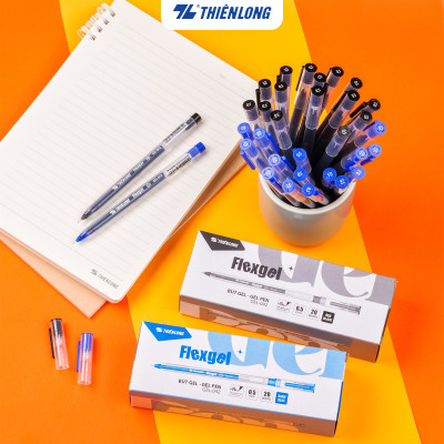 Bút gel Thiên Long mực khô nhanh,nét viết êm mượt Flexgel ngòi 0.5mm phù hợp cho học sinh,sinh viên GEL-042