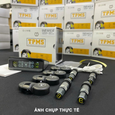 Bộ cảm biến áp suất lốp ô tô xe hơi Tiếng Việt bản cao cấp STEELMETAL S5 Màn LCD Pin năng lượng mặt trời