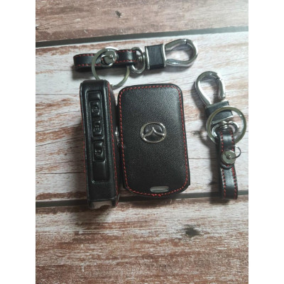 Bao Da Chìa Khóa Dành Cho Xe Ô Tô Mazda 3 2020 (Da Thật) Logo 3D