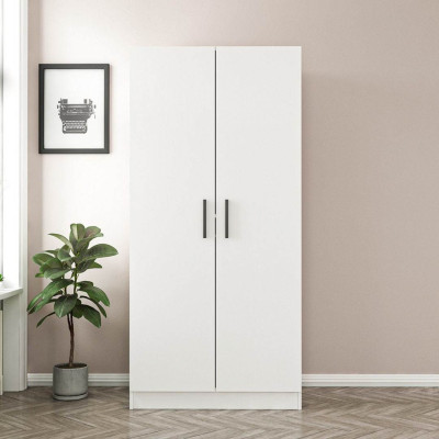 Tủ quần áo 2 cánh bằng gỗ tiện dụng SMLIFE Camacy