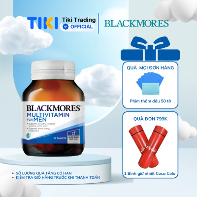 Vitamin Tổng Hợp Hỗ Trợ Sức Khỏe Nam Giới Blackmores Multivitamin For Men Lọ 50 Viên