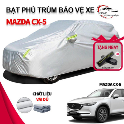 Bạt phủ xe ô tô 3 lớp thông minh, chất liệu vải dù oxford cao cấp, áo trùm bảo vệ xe Mazda Cx5 che nắng