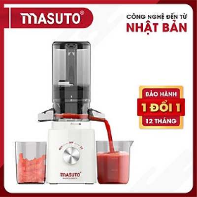 Máy ép chậm trái cây Masuto MS Healthy ép nguyên quả kiệt bã dung tích 0,6l, Ép hoa quả, làm nước detox, làm kem - Hàng chính hãng