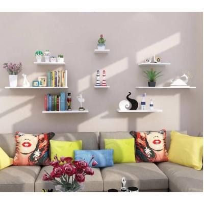 Kệ thanh ngang treo tường trang trí gỗ MDF chống ẩm phủ melamin - Sâu 20cm