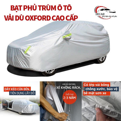 Bạt che nắng mưa bảo vệ xe ô tô 5 chỗ Ciaz bạt vải dù Oxford cao cấp bạc che ô tô, xe hơi 3 lớp thông minh