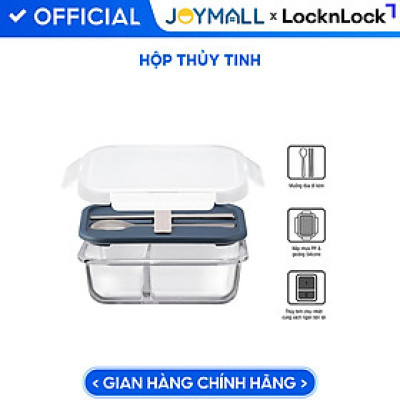Hộp cơm thủy tinh kèm muỗng đũa LocknLock LLG991CL 930ml