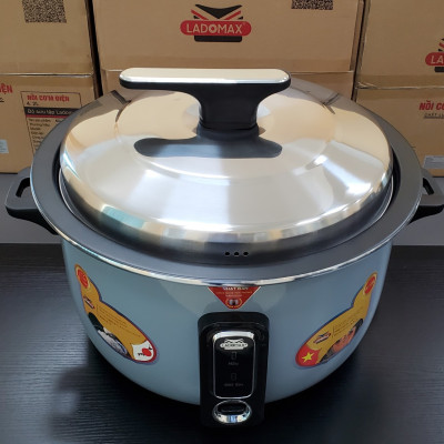 Nồi cơm điện công nghiệp Ladomax Nhật dung tích 3.6/4.2/5.6/8.5/10/16L kèm vỉ hấp chống cháy cơm-Hàng chính hãng