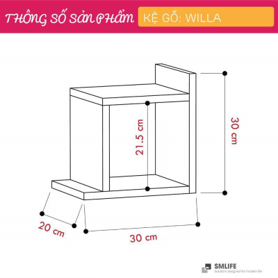 Kệ trang trí mini tiện dụng SMLIFE Willa