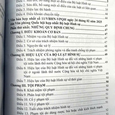 Bộ luật Hình sự, Bộ luật Tố tụng Hình sự (sửa đổi, bổ sung năm 2025, chưa hợp nhất)