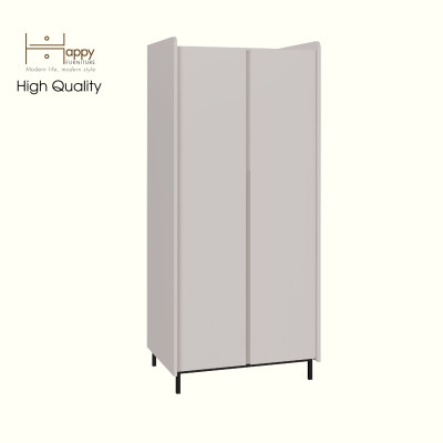 [Happy Home Furniture] LAVIA, Tủ quần áo 2 cửa mở - chân sắt, 80cm x 59cm x 180cm ( DxRxC), TCM_170