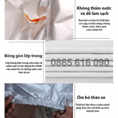 Bạt trùm xe ô tô Hyundai Kona vải dù oxford cao cấp áo trùm che phủ xe hơi, bạc phủ xe ô tô chống nóng,mưa,bụi