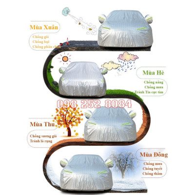 Bạt trùm xe ô tô 5 chỗ Hyundai Elantra chống nắng mưa - bạt phủ ô tô 3 lớp chống nóng không thấm nước .