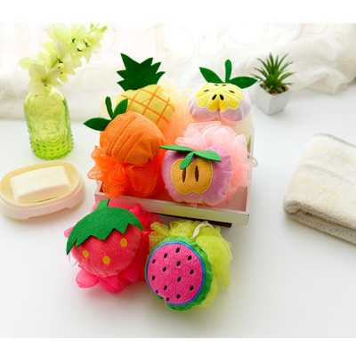 Bộ 3 Bông Tắm Hình Trái Cây Hàn Quốc Xinh Xắn - PaKaSa ( Giao mẫu ngẫu nhiên)