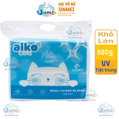 KHĂN VẢI KHÔ ĐA NĂNG AIKO GÓI 500G KÍCH THƯỚC 18X20CM