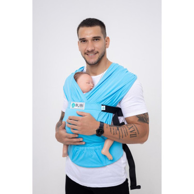 Địu vải BUBI Gen 3 - Xanh thiên thanh - Cotton 35%