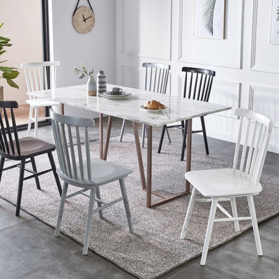 GHẾ BÀN ĂN GỖ XUẤT KHẨU MÀU TRẮNG - STOOL CHAIR WHITE
