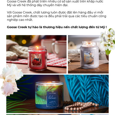 Nến ly 3 bấc sáp đậu nành Goose Creek (411g) - Weekend Getaway