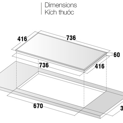 Bếp hồng ngoại 2 vùng nấu GS8 - 207 - Hàng chính hãng