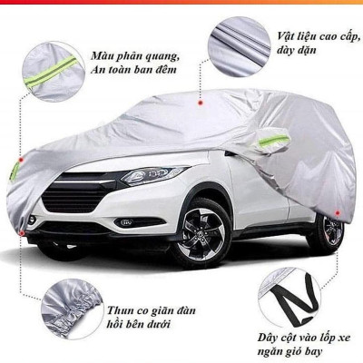 Bạt Phủ Ô Tô VINFAST FADIL, LUX A 2.0, LUX SA 2.0, Chất Liệu Bạt Tráng Nhôm 3 lớp,  có phản quang