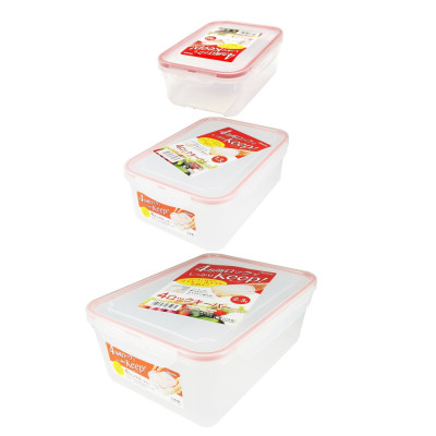 Bộ 03 hộp đựng thực phẩm đa năng tiện dụng ( 700ml-1300ml-2300ml ) - Hàng nội địa Nhật Bản.
