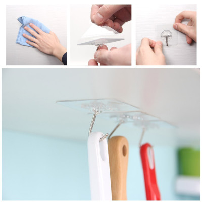 Bộ 8 móc Inox dinh tường 10kg siêu dính KM-5301 hàng Nhật