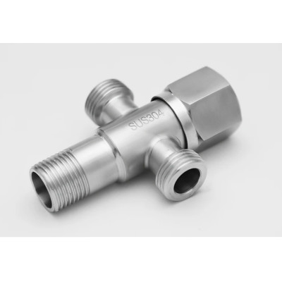 Van chia KG55 có khóa 2 đường nước dễ tiện lợi cao cấp inox sus304 - Hàng chính hãng