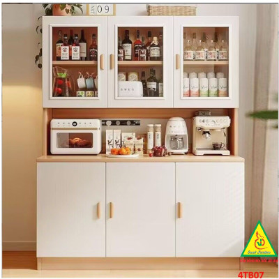Tủ bếp gia đình gỗ MDF phong cách hiện đại 4TB07 - Nội thất lắp ráp Viendong Adv