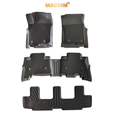Thảm 2 lớp (sd3) dạng lưới lục giác cho Toyota Prado 2010-2023 bề mặt cao su siêu sạch nhãn hiệu Macsim