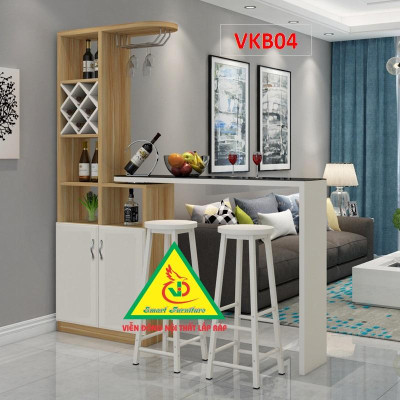 Quầy bar mini kết hợp tủ rượu VKB04 ( không kèm ghế) 