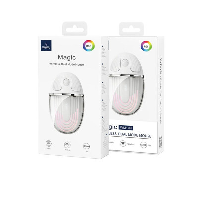 Chuột Không Dây Bluetooth 5.0 Wi WU Magic Dual Mode - Sạc USB C, cho MacBook/Laptop, Kết Nối 2.4G, Độ nhạy 1200DPI - Hàng chính hãng